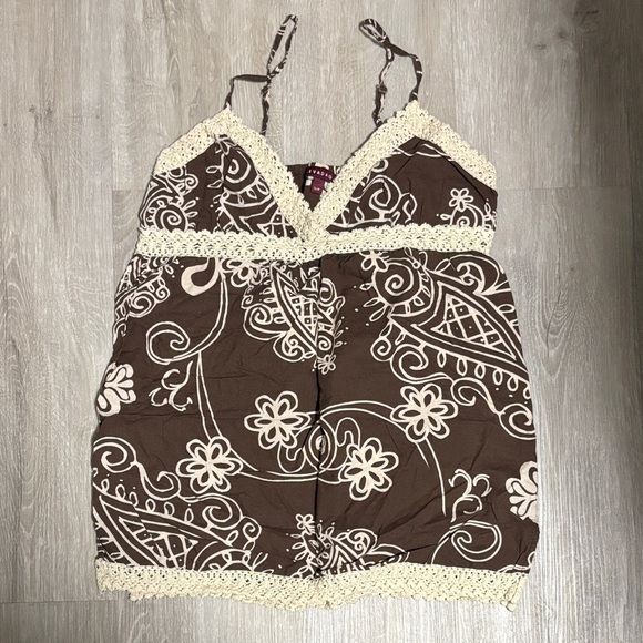 nevada Tops - Nevada Brown Floral Halter Dress